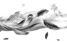 手绘 新北欧装饰画 TIF分层