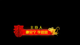 春字主持人名字幕条PR模版