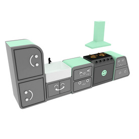 马卡龙配色厨房