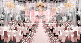 粉色婚礼效果图