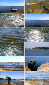 湖水荡漾 波光粼粼的水面