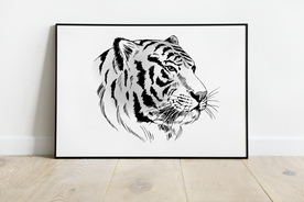 猛虎艺术画