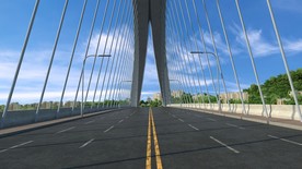 大桥 拉锁 路灯