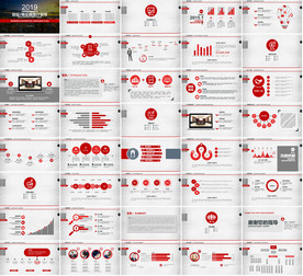 通用红色PPT大气模板