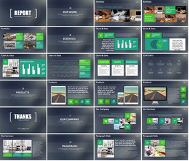 大气清新绿色公司宣传PPT模板