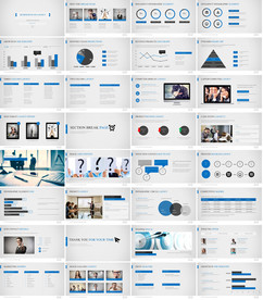 多边形月度总结PPT模板