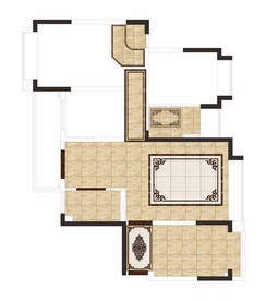 商品房客厅铺贴图