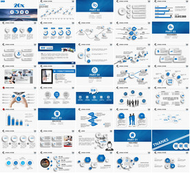 多边形月度总结PPT模板
