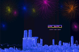 矢量图喜庆烟花背景图