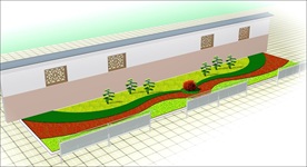 围墙绿化效果图