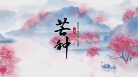 芒种配乐歌词版舞台背景视频