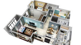 新中式风家装户型效果图