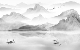 新中式境新山水画 TIF分层