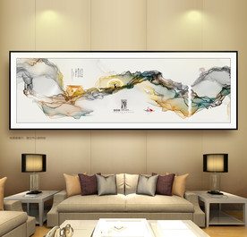 沙发背景画 新中式山水画