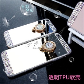 苹果手机壳镜面镶钻