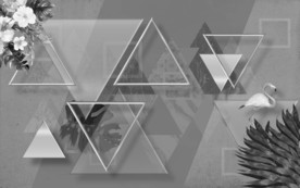 灰色装饰画 TIF分层 背景墙