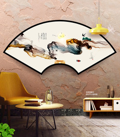 扇形装饰画 新中式