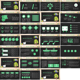 手绘卡通教师说课教育PPT模板