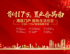 红色海报 地产海报