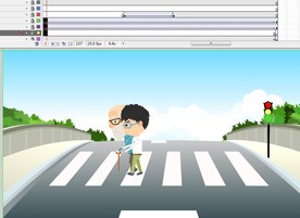 扶老人过马路公益动画15秒
