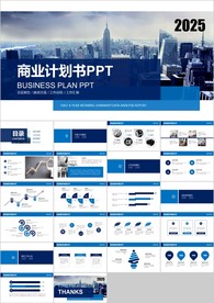 蓝色简约企业创业项目商业计划书