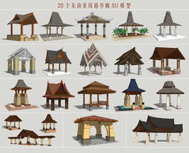 东南亚风格廊亭