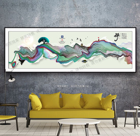 巨幅山水画 新中式 抽象画
