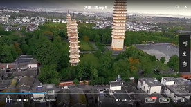 城市生活大理三塔实拍视频素材