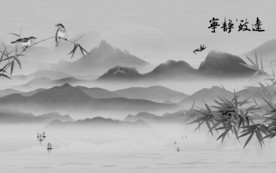 现代大气山水画 TIF分层