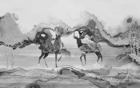 高清大气山水画 TIF分层