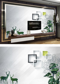 北欧简约电视背景墙