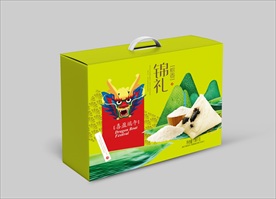 端午粽子礼盒平面展开图