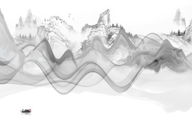 线条大气山水画 TIF分层