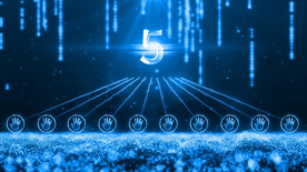 企业大气蓝色启动仪式AE模板