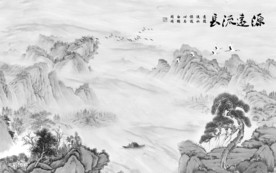 高档 客厅山水画 TIF分层