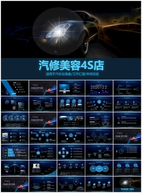 汽车行业汽修美容4S店PPT