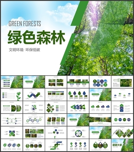 绿色森林低碳环保PPT