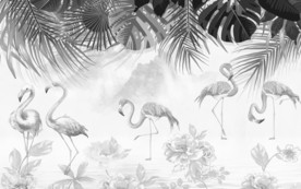 火烈鸟北欧新装饰画 TIF分层