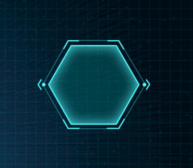 六边形科技框