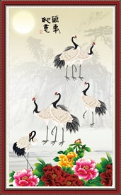 国画仙鹤