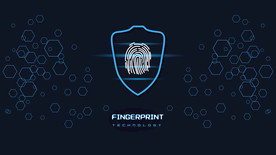 科学技术指纹识别矢量背景图