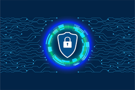 科学技术网络安全矢量背景图