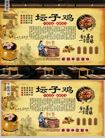 坛子鸡背景墙