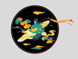 仙童仙鹤  仙童骑鹤