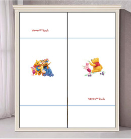 简约小熊移门图案