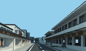 中式 石材 街道 商铺 古建
