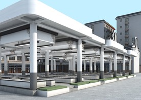 市场  社区 中式 街道