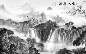 奢华 意境 山水画 TIF分层