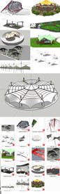 18套棚子膜张拉模SU图集