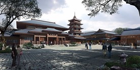 中式别墅民宿设计效果图